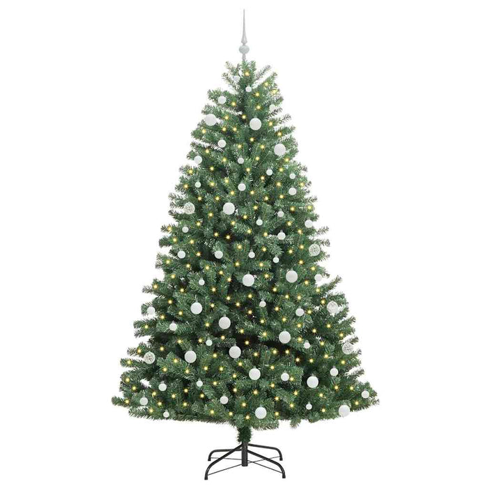 Albero di Natale Artificiale con Rami Pieghevoli Verde 210 cm 3395499