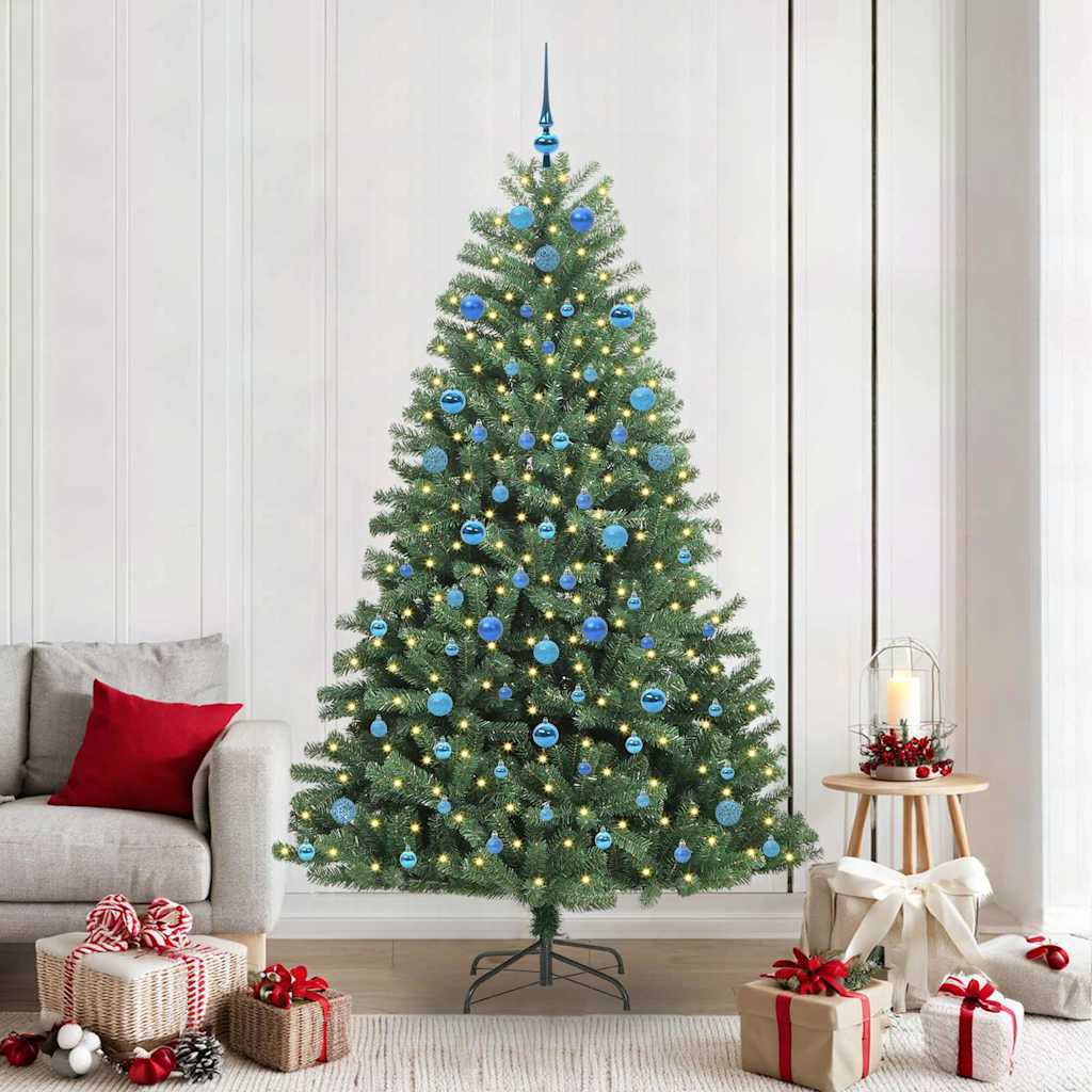 Albero di Natale Artificiale con Rami Pieghevoli Verde 210 cm 3395503