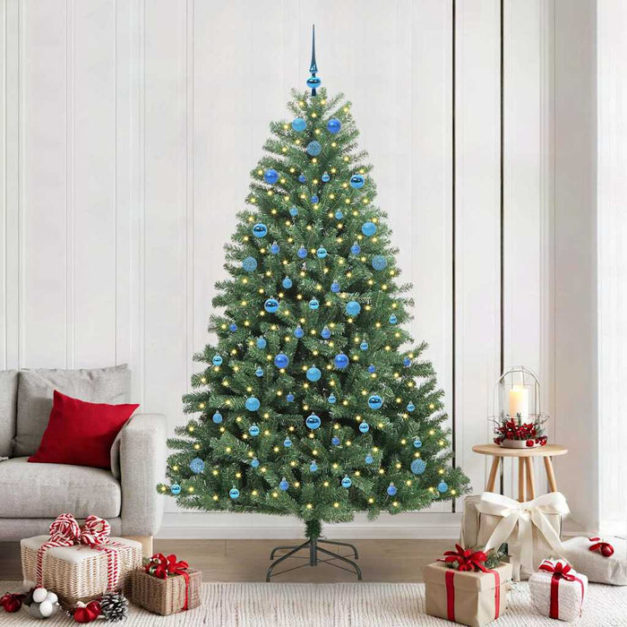 Albero di Natale Artificiale con Rami Pieghevoli Verde 210 cm 3395503