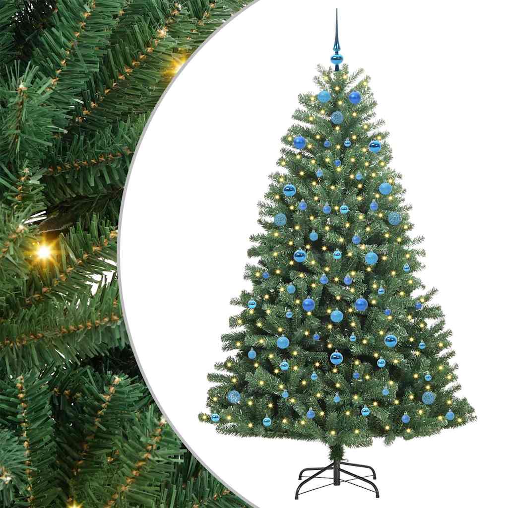 Albero di Natale Artificiale con Rami Pieghevoli Verde 210 cm 3395503