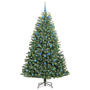 Albero di Natale Artificiale-Albero Natalizio con Rami Pieghevoli Verde 210 cm 693127