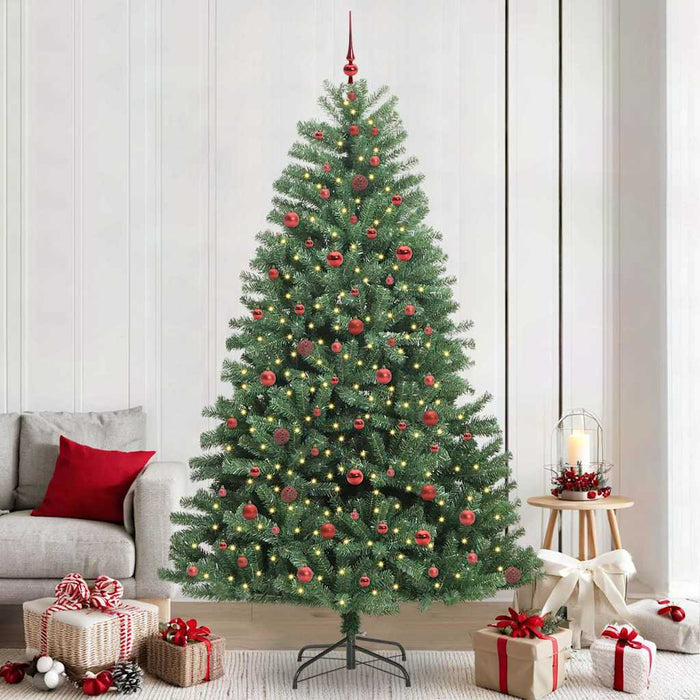 Albero di Natale Artificiale con Rami Pieghevoli Verde 240 cm 3395505