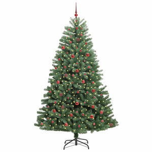 Albero di Natale Artificiale con Rami Pieghevoli Verde 240 cm 3395505