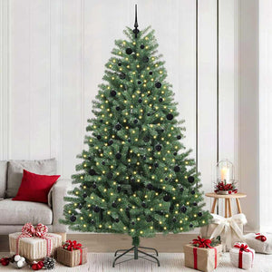 Albero di Natale Artificiale con Rami Pieghevoli Verde 240 cm 3395506
