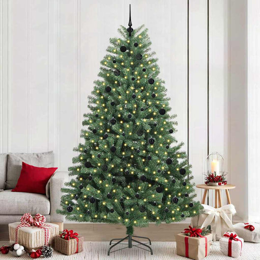 Albero di Natale Artificiale con Rami Pieghevoli Verde 240 cm 3395506