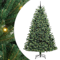 Albero di Natale Artificiale-Albero Natalizio con Rami Pieghevoli Verde 240 cm 248517