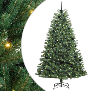 Albero di Natale Artificiale-Albero Natalizio con Rami Pieghevoli Verde 240 cm 248517