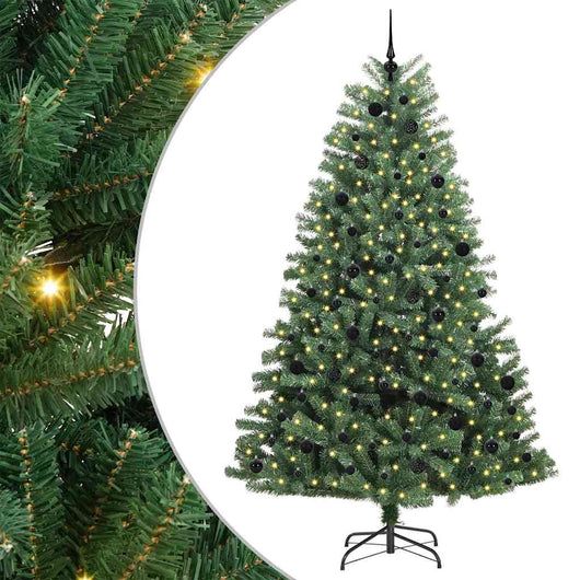 Albero di Natale Artificiale-Albero Natalizio con Rami Pieghevoli Verde 240 cm 248517