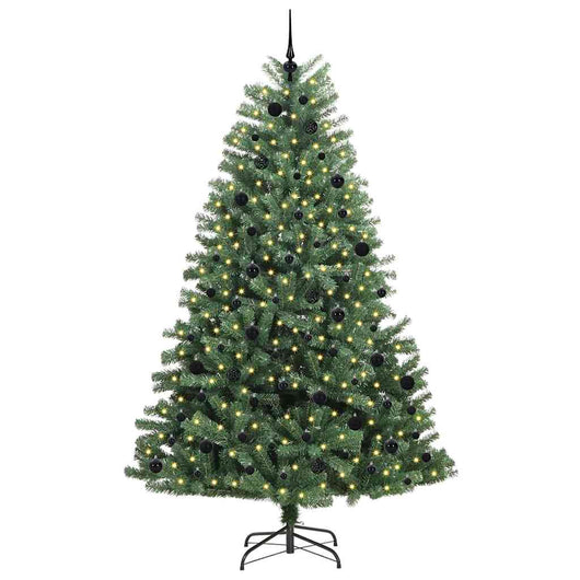 Albero di Natale Artificiale-Albero Natalizio con Rami Pieghevoli Verde 240 cm 248517