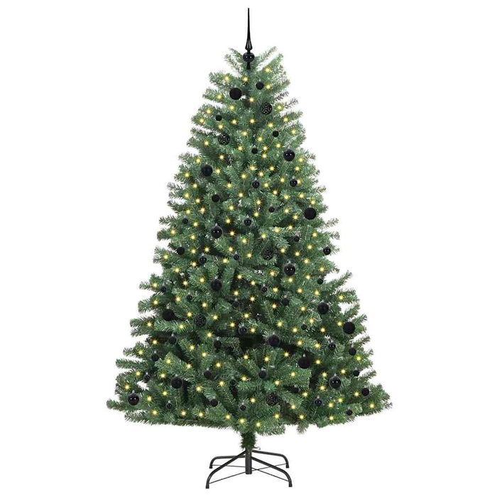 Albero di Natale Artificiale-Albero Natalizio con Rami Pieghevoli Verde 240 cm 248517
