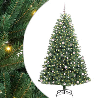 Albero di Natale Artificiale con Rami Pieghevoli Verde 240 cm 3395507