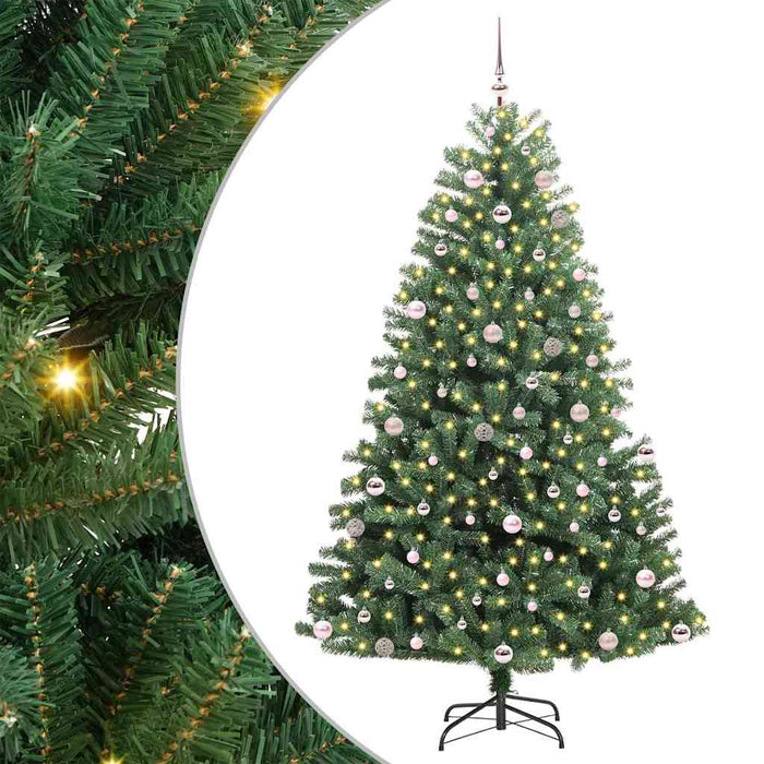 Albero di Natale Artificiale con Rami Pieghevoli Verde 240 cm 3395507