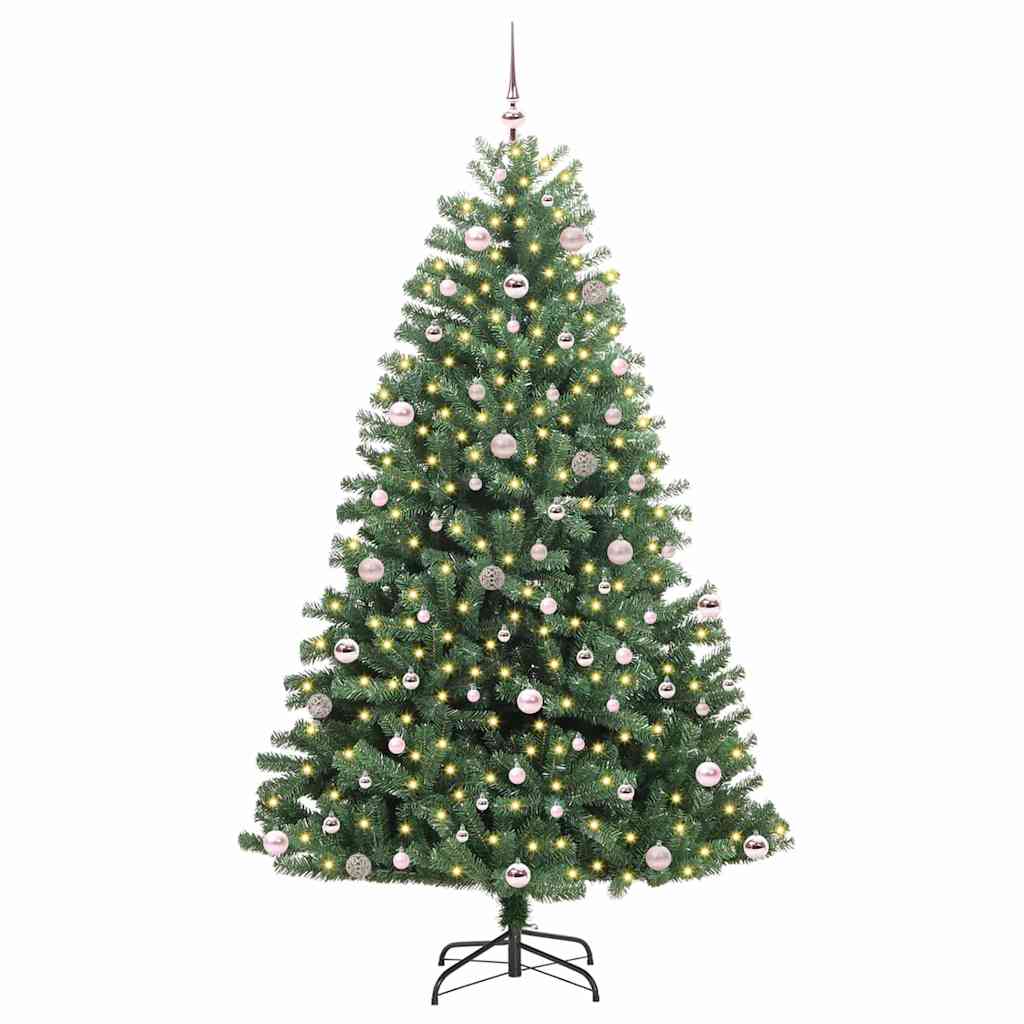 Albero di Natale Artificiale con Rami Pieghevoli Verde 240 cm 3395507