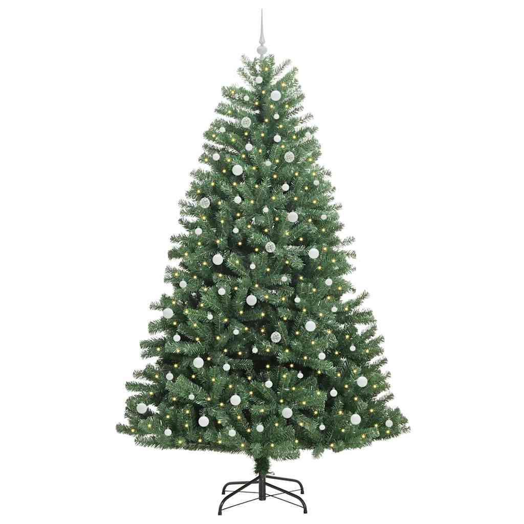 Albero di Natale Artificiale con Rami Pieghevoli Verde 240 cm 3395508