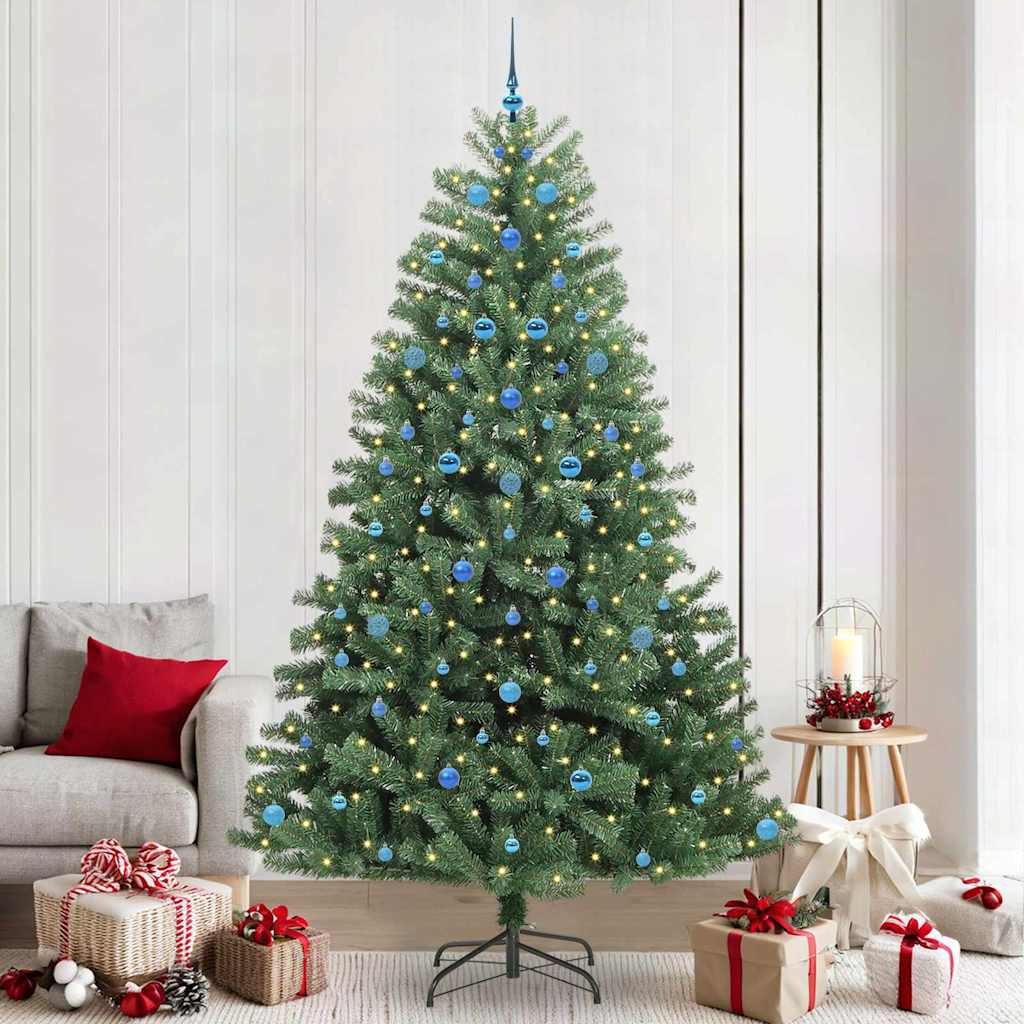 Albero di Natale Artificiale con Rami Pieghevoli Verde 240 cm 3395512