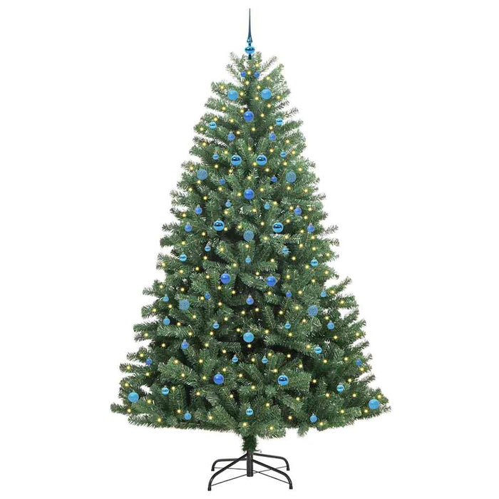 Albero di Natale Artificiale-Albero Natalizio con Rami Pieghevoli Verde 240 cm 633355
