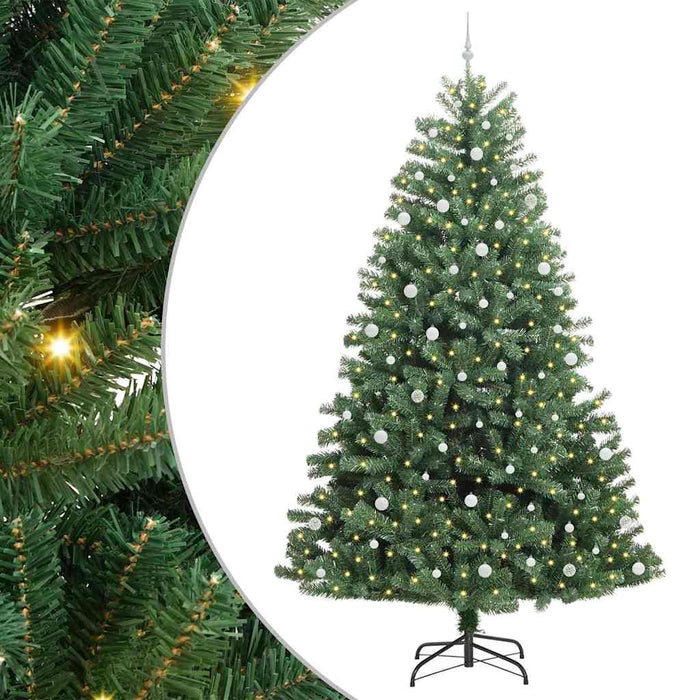 Albero di Natale Artificiale con Rami Pieghevoli Verde 270 cm 3395517