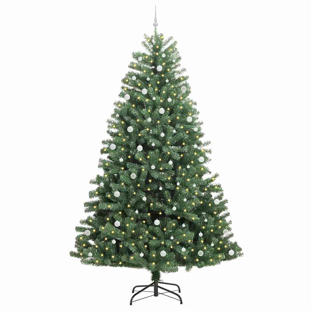 Albero di Natale Artificiale con Rami Pieghevoli Verde 270 cm 3395517