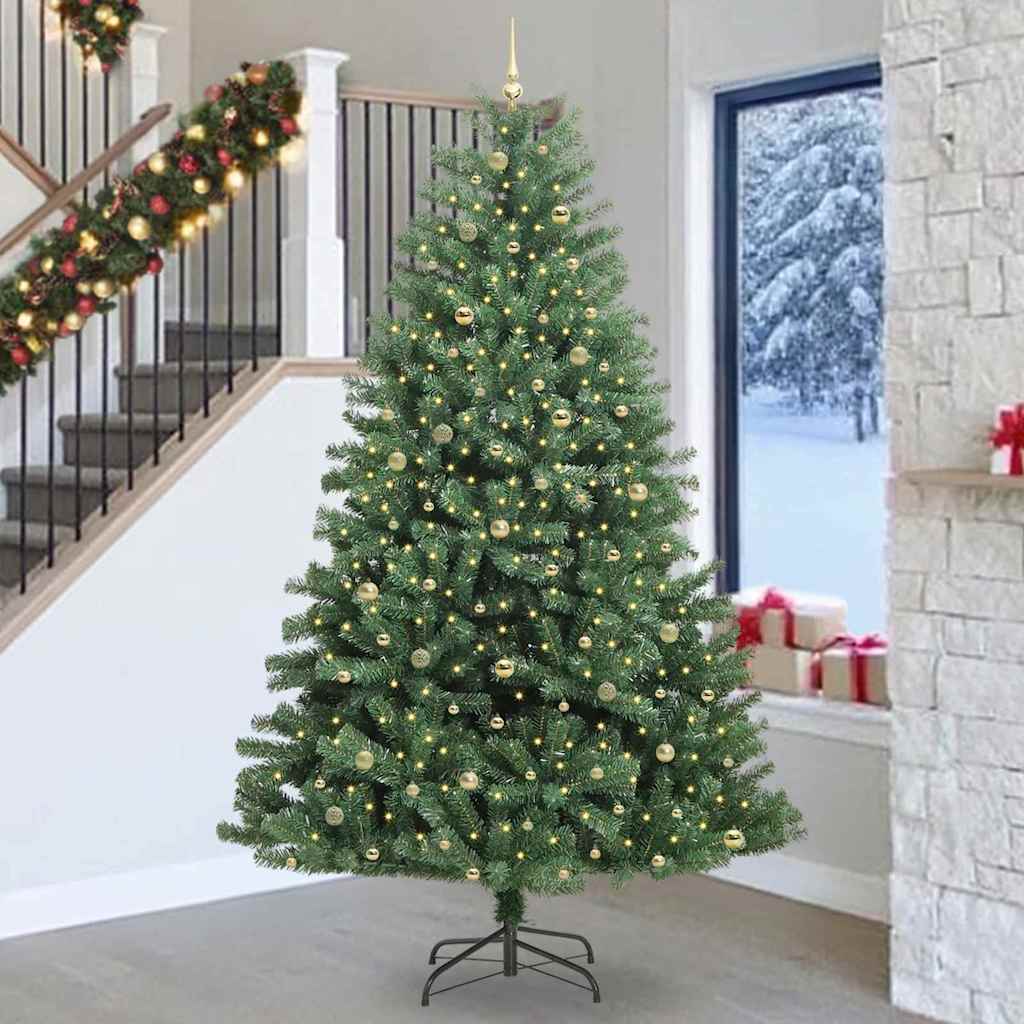 Albero di Natale Artificiale con Rami Pieghevoli Verde 270 cm 3395518