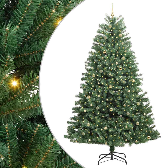 Albero di Natale Artificiale con Rami Pieghevoli Verde 270 cm 3395518