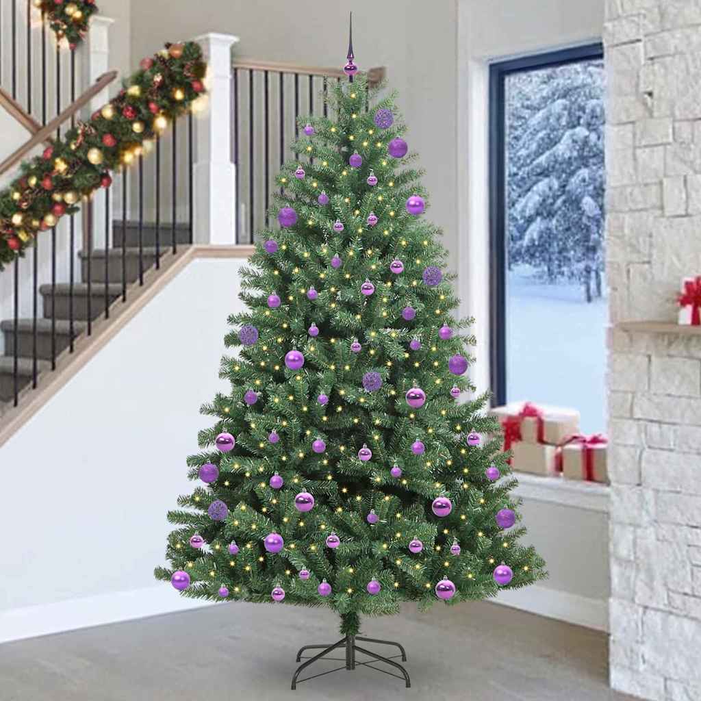Albero di Natale Artificiale con Rami Pieghevoli Verde 270 cm 3395520