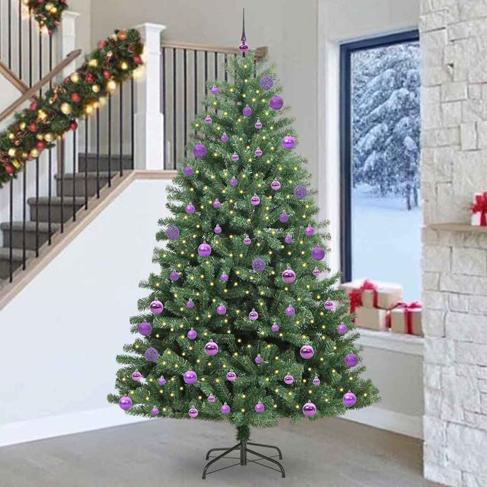 Albero di Natale Artificiale con Rami Pieghevoli Verde 270 cm 3395520