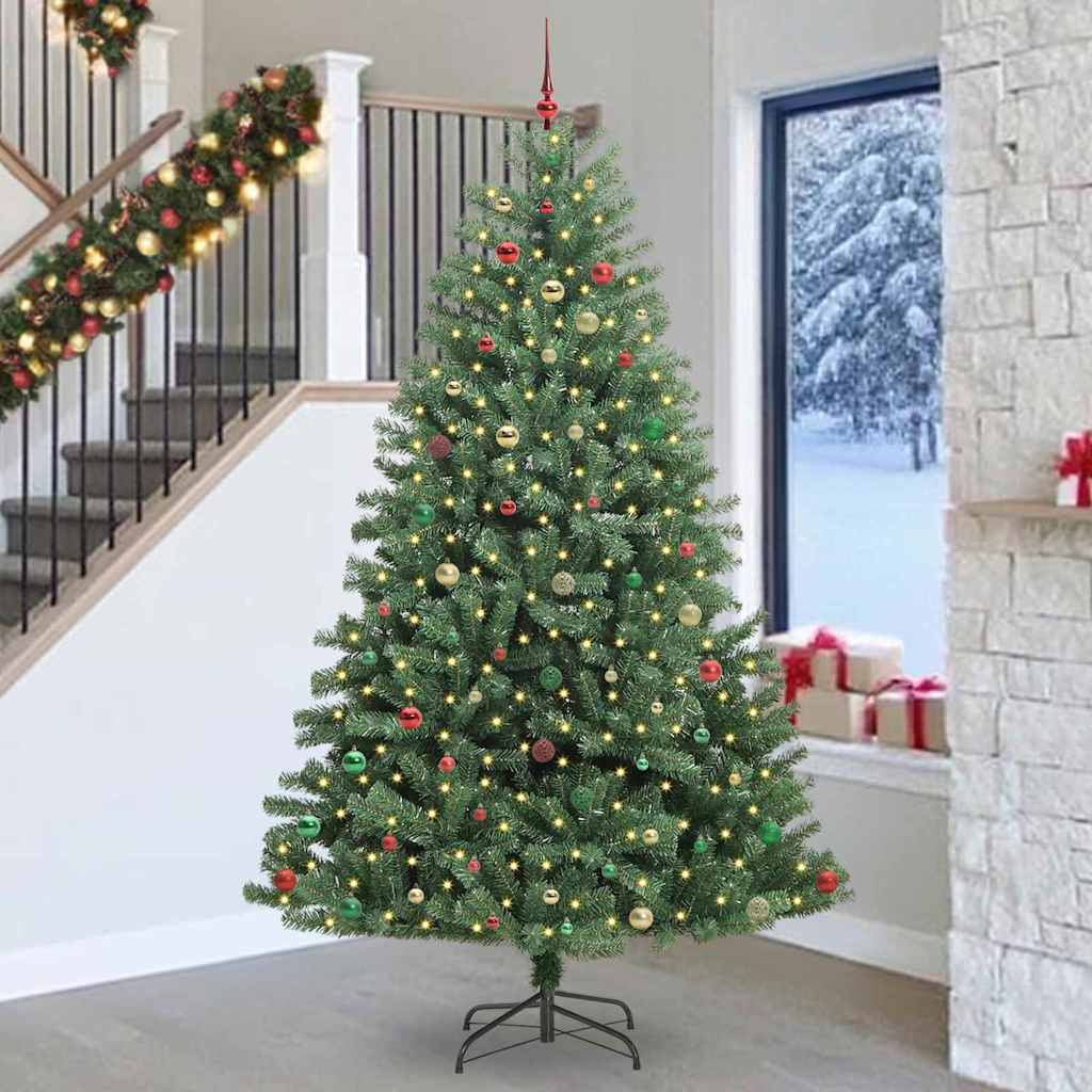 Albero di Natale Artificiale con Rami Pieghevoli Verde 270 cm 3395522