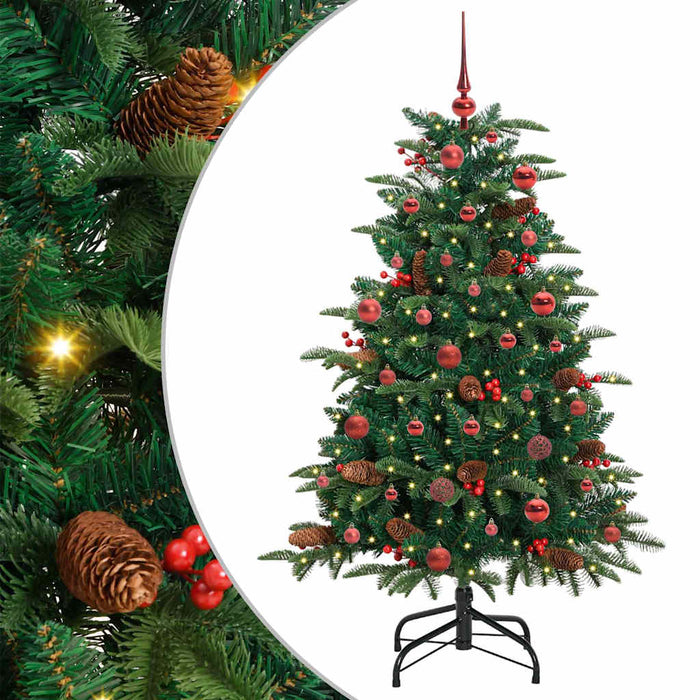Albero di Natale Artificiale-Albero Natalizio con 150 LED Verde 150 cm 388182
