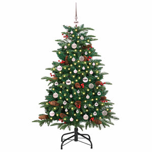 Albero di Natale Artificiale-Albero Natalizio con 150 LED Verde 150 cm 491897