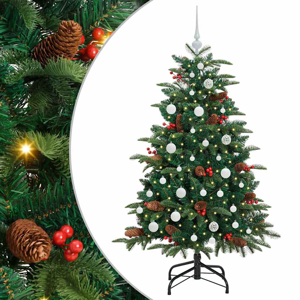 Albero di Natale Artificiale-Albero Natalizio con 150 LED Verde 150 cm 239052