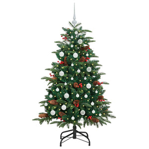 Albero di Natale Artificiale-Albero Natalizio con 150 LED Verde 150 cm 239052