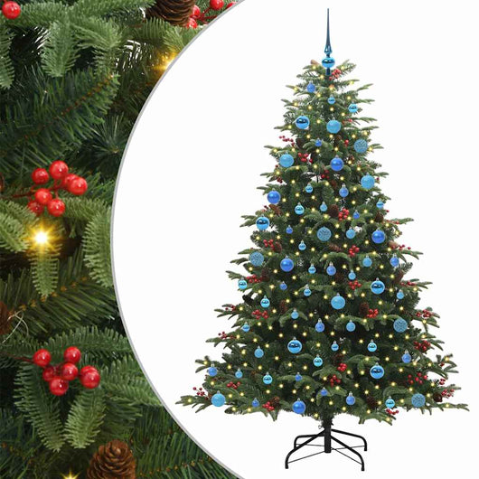 Albero di Natale Artificiale-Albero Natalizio con 300 LED Verde 180 cm 192063