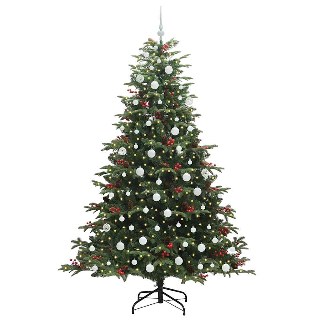 Albero di Natale Artificiale-Albero Natalizio con 300 LED Verde 210 cm 455939