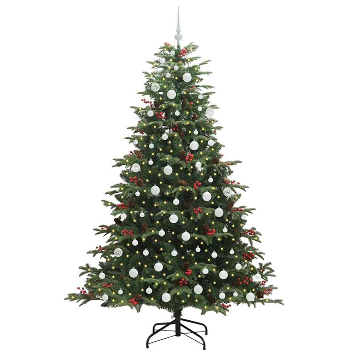 Albero di Natale Artificiale-Albero Natalizio con 300 LED Verde 210 cm 455939