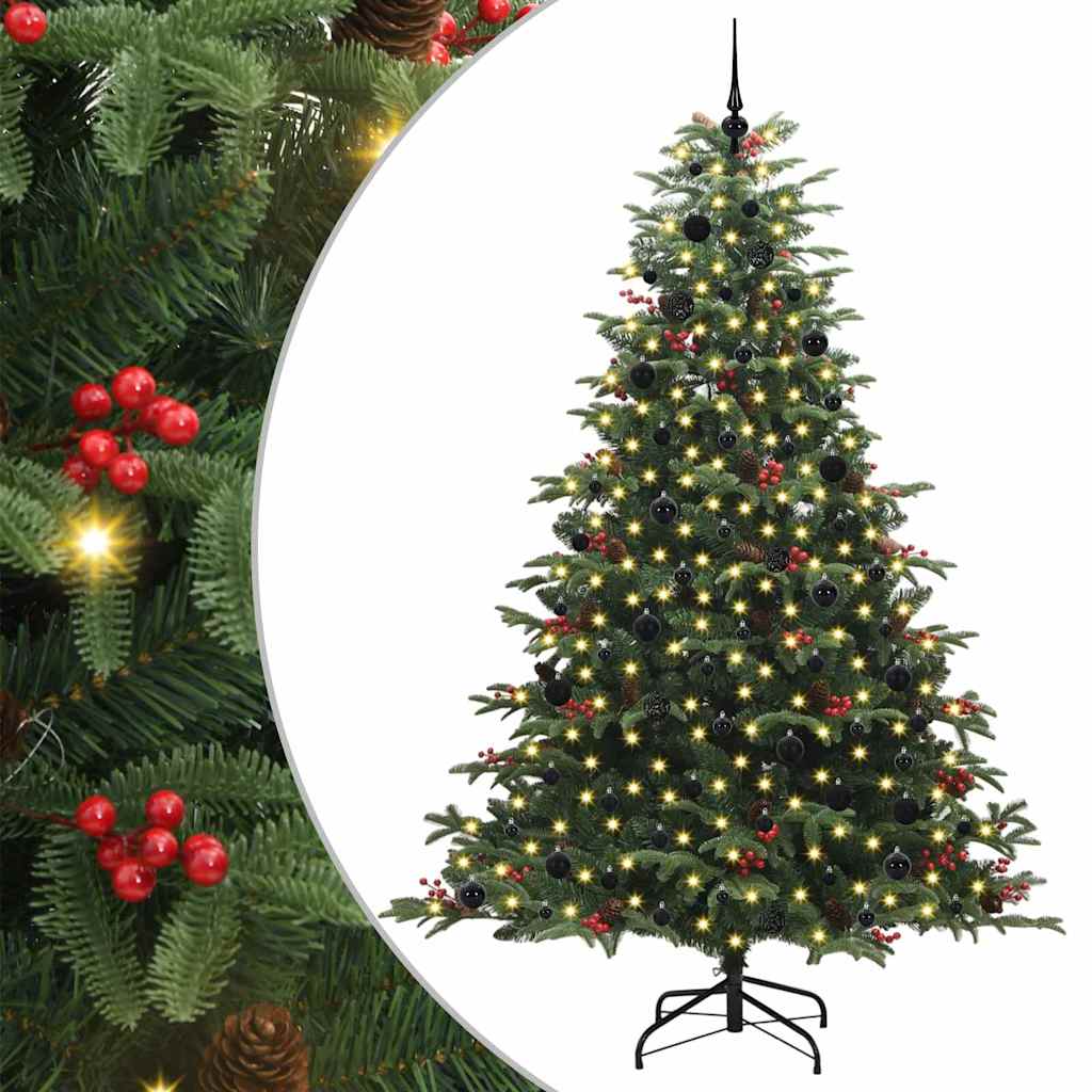 Albero di Natale Artificiale-Albero Natalizio con 300 LED Verde 240 cm 616600