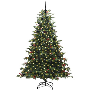 Albero di Natale Artificiale-Albero Natalizio con 300 LED Verde 240 cm 616600