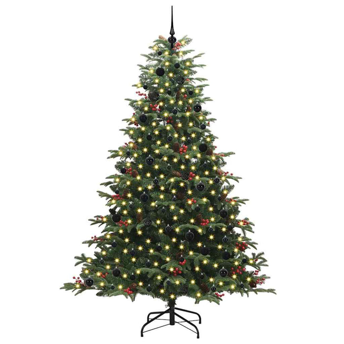 Albero di Natale Artificiale-Albero Natalizio con 300 LED Verde 240 cm 616600