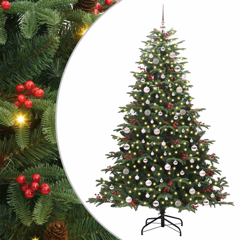 Albero di Natale Artificiale-Albero Natalizio con 300 LED Verde 240 cm 880764