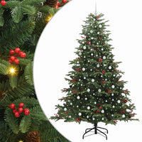 Albero di Natale Artificiale-Albero Natalizio con 300 LED Verde 240 cm 477942