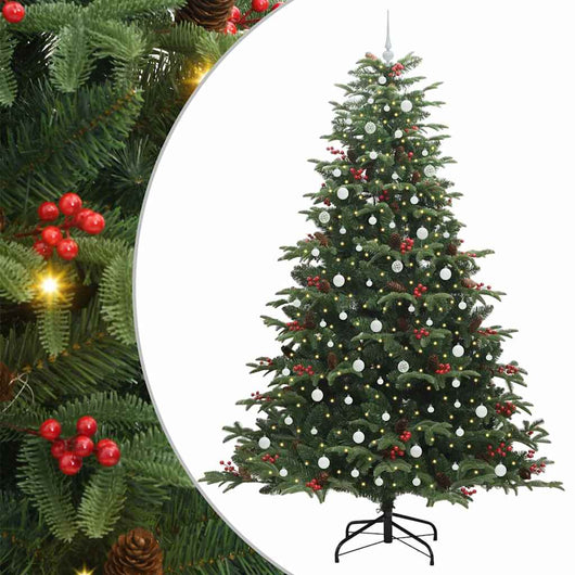 Albero di Natale Artificiale-Albero Natalizio con 300 LED Verde 240 cm 477942