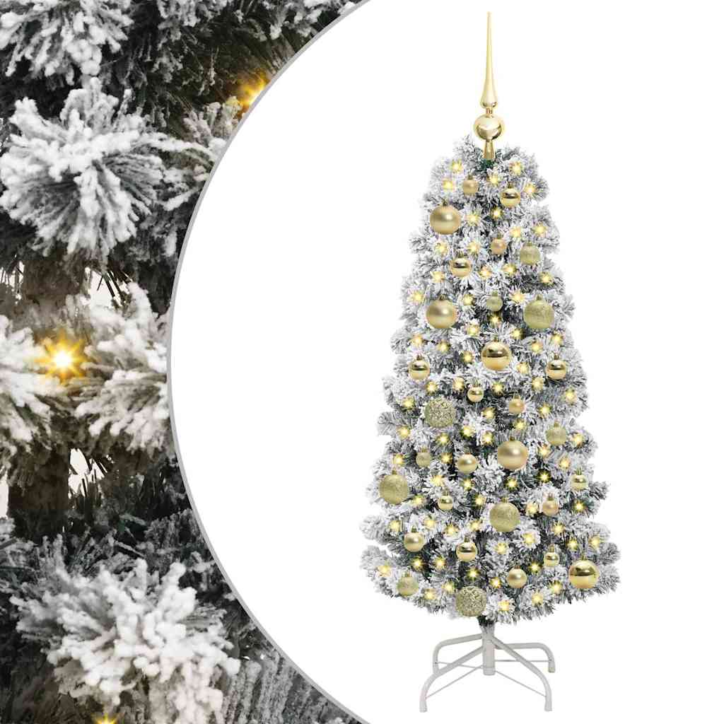 Albero di Natale Artificiale-Albero Natalizio con Rami Pieghevoli 120 cm 695668