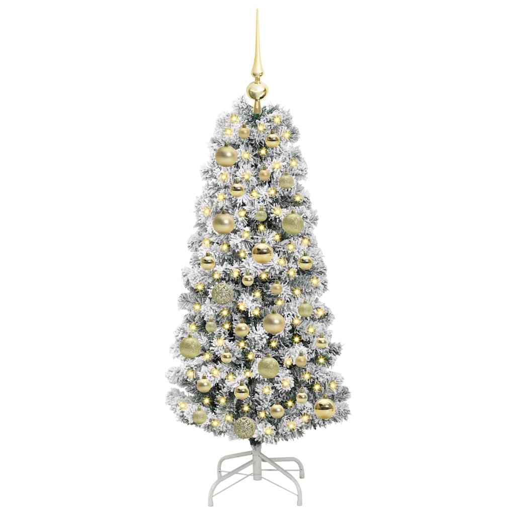 Albero di Natale Artificiale-Albero Natalizio con Rami Pieghevoli 120 cm 695668