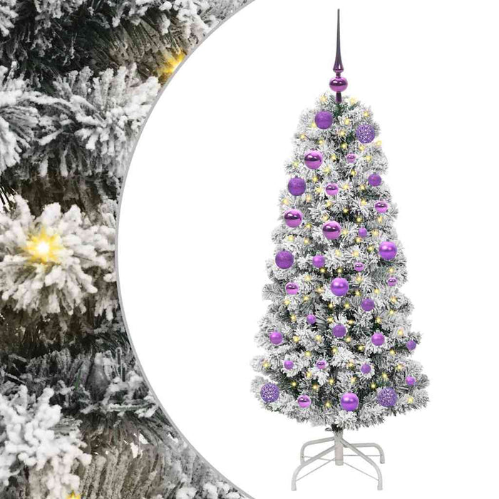 Albero di Natale Artificiale-Albero Natalizio con Rami Pieghevoli 120 cm 547897