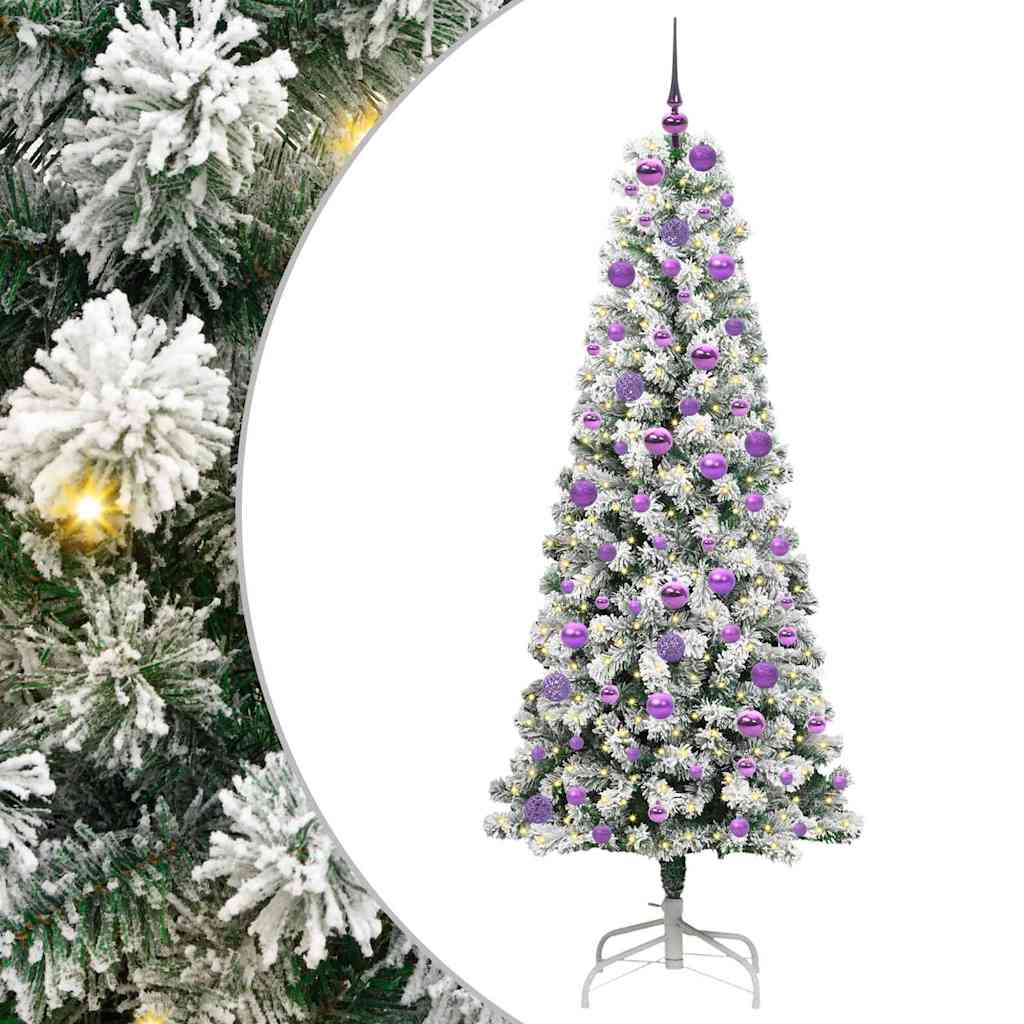 Albero di Natale Artificiale-Albero Natalizio con Rami Pieghevoli 180 cm 702679