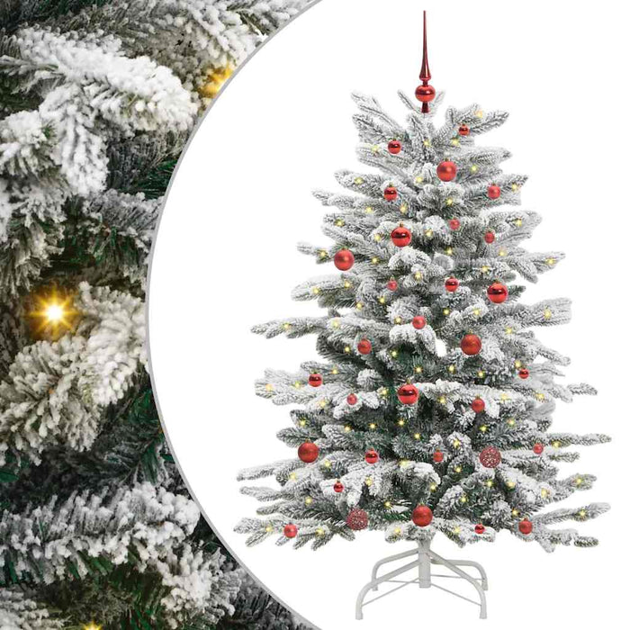 Albero di Natale Artificiale-Albero Natalizio con Rami Pieghevoli Bianco 150 cm 957409