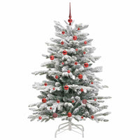 Albero di Natale Artificiale con Rami Pieghevoli Bianco 150 cm 3395631
