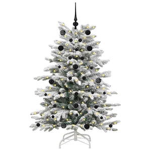 Albero di Natale Artificiale-Albero Natalizio con Rami Pieghevoli Bianco 150 cm 310371