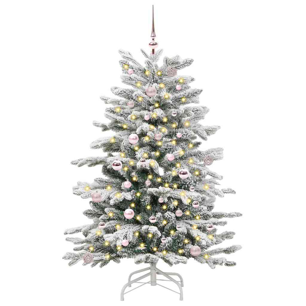 Albero di Natale Artificiale-Albero Natalizio con Rami Pieghevoli Bianco 150 cm 317881