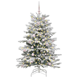 Albero di Natale Artificiale con Rami Pieghevoli Bianco 150 cm 3395633