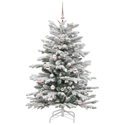 Albero di Natale Artificiale-Albero Natalizio con Rami Pieghevoli Bianco 150 cm 317881